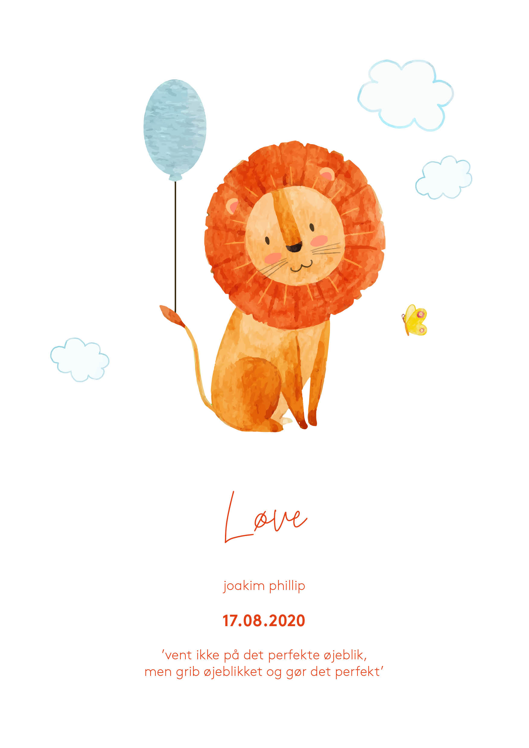 Fødselsdag - Løve dreng